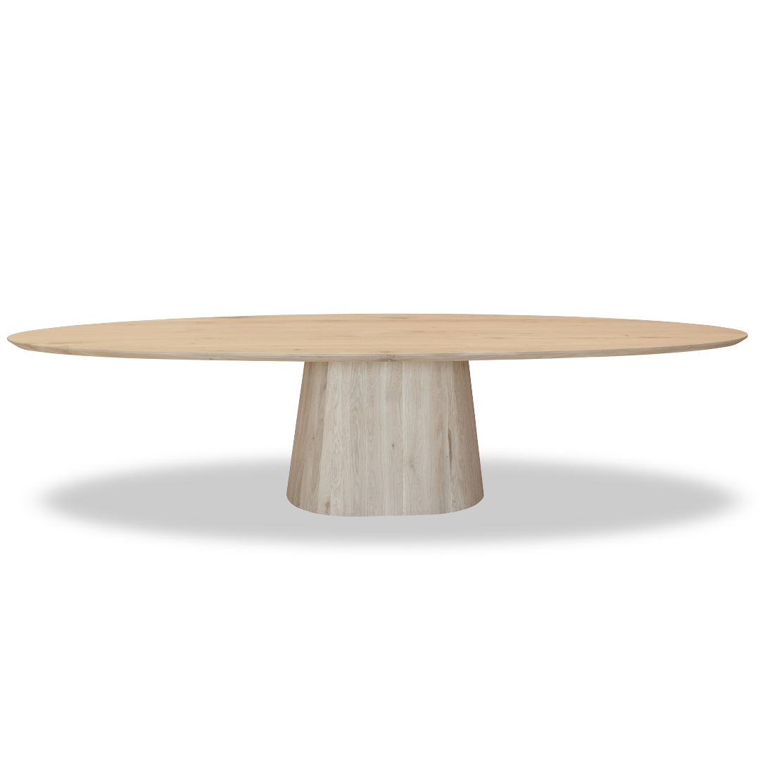 Eettafel Deens ovaal Licht eikenhout 220cm
